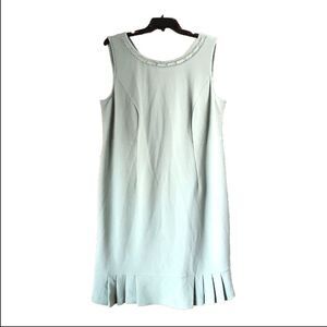 LE BOS Elegant Pearl Embroidered Crêpe Sleeveless Ruffle Sheath Dress - 20W